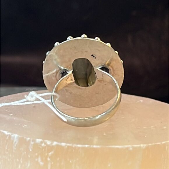 NWT ARTISAN CRAFTED LABRADORITE RING SET IN 925 STERLING SILVER SZ 7 - Picture 6 of 9